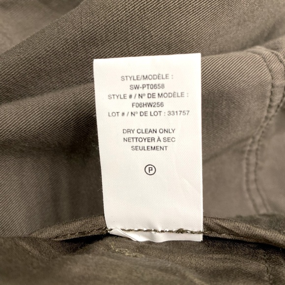 Helmut Lang Cargo Carpenter Linen/Cotton Wide Leg Belted Pants Green Size 10 - Picture 14 of 15